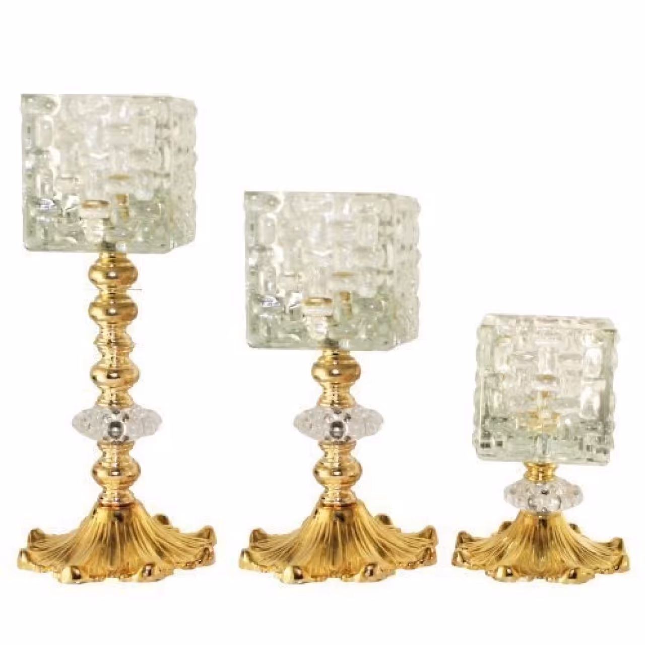 شمعدان 3 عددی طرح کریستال