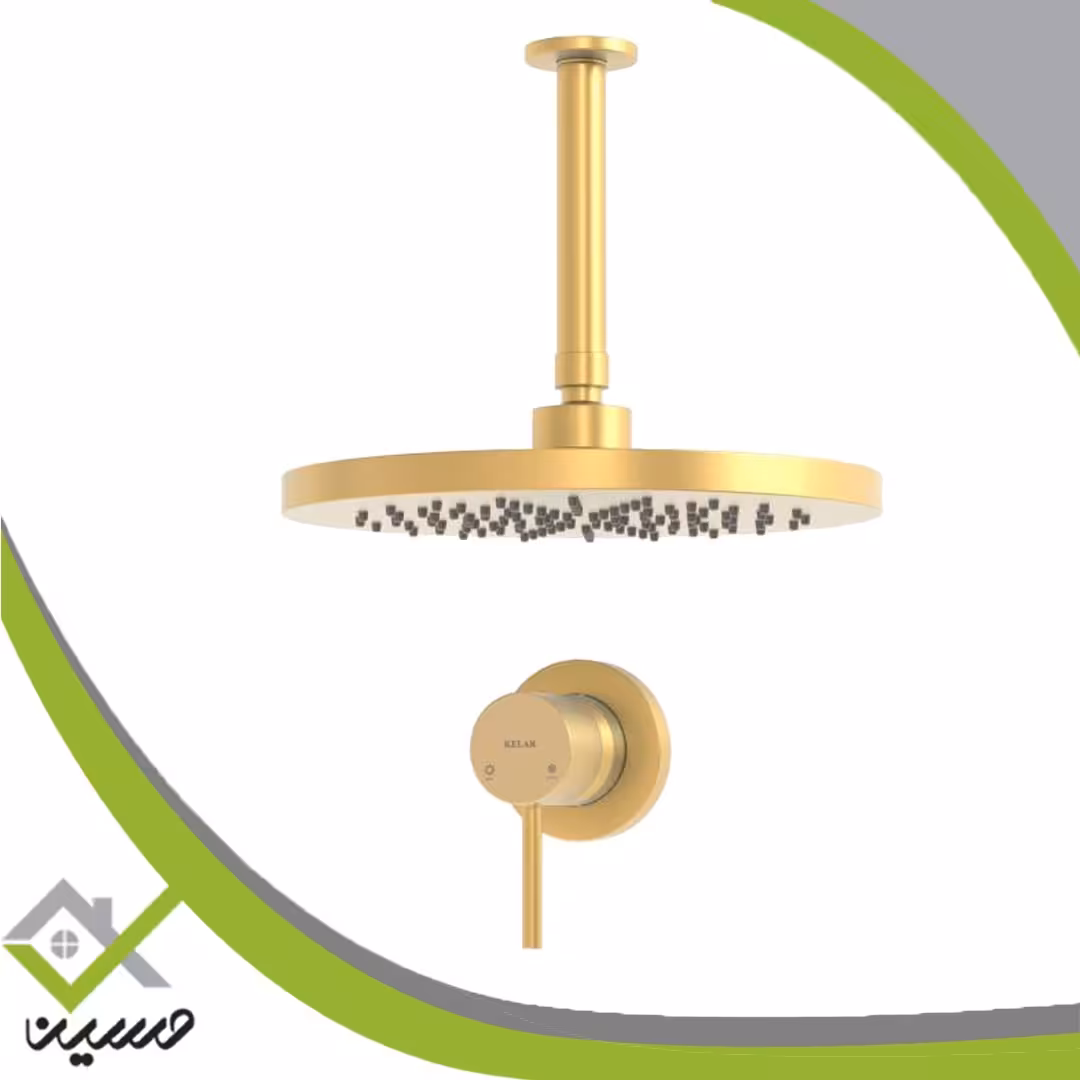 ملزومات دوش تیپ 1 لاکچری کلار مدل فلور طلامات(هزینه ارسال پس کرایه است)