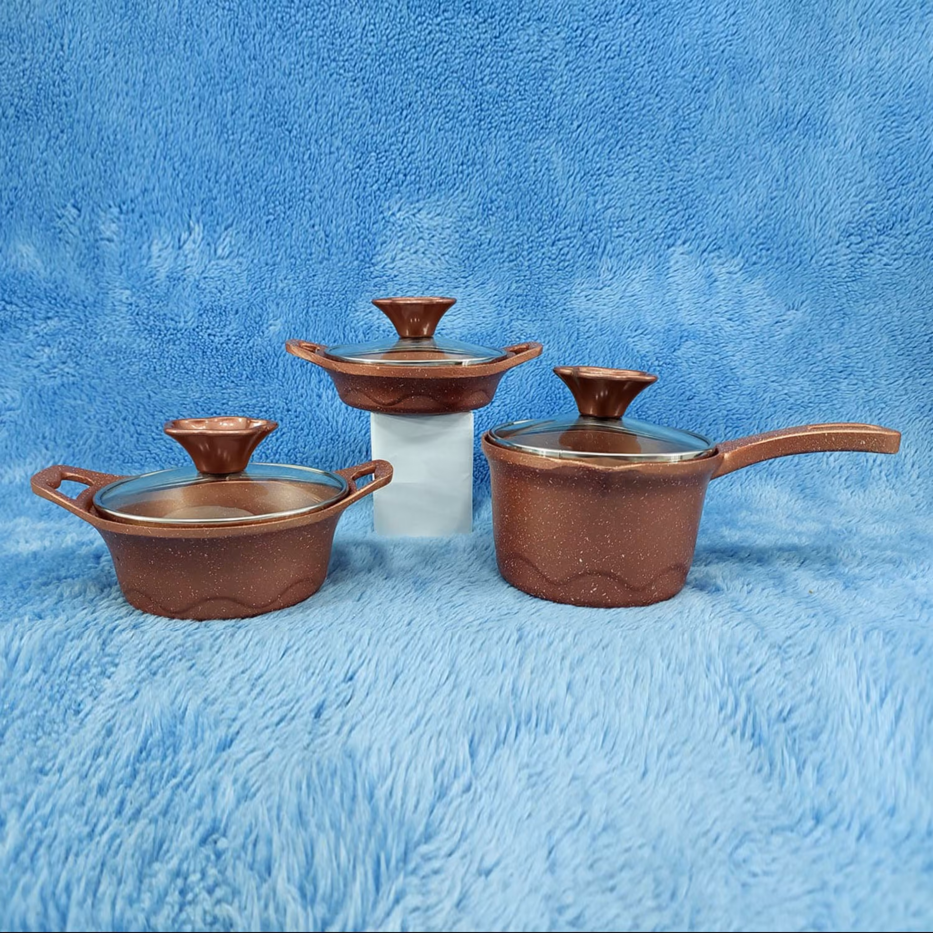 ست قابلمه 6 پارچه سیسمونی نوزاد برند پیلو رنگ رزگلد