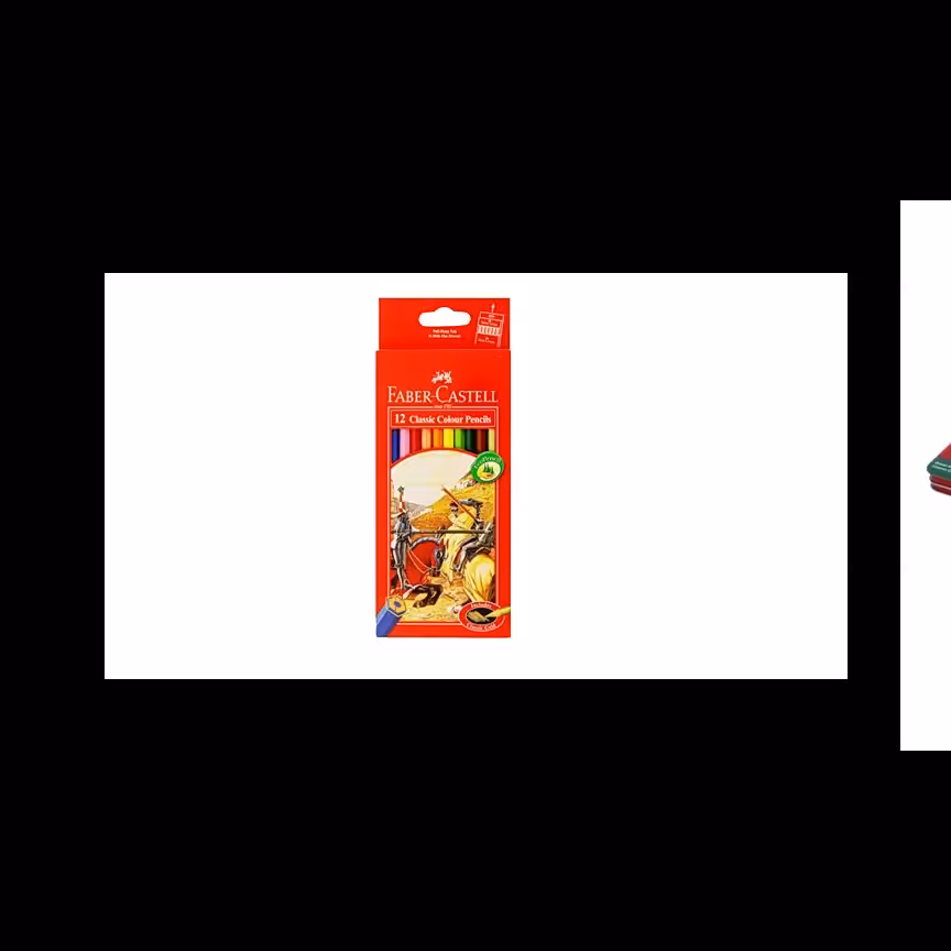مداد رنگی 12رنگ مقوایی کلاسیک فابر کاستل