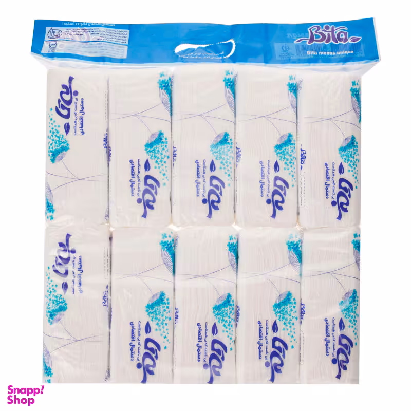 دستمال کاغذی 100 برگ بیتا مجموعه 10 عددی