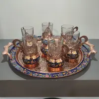 ست چای خوری 6 نفره ( سینی گرد)