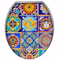 استیکر سه بعدی سرویس بهداشتی ژیوار طرح کاشی ایرانی
