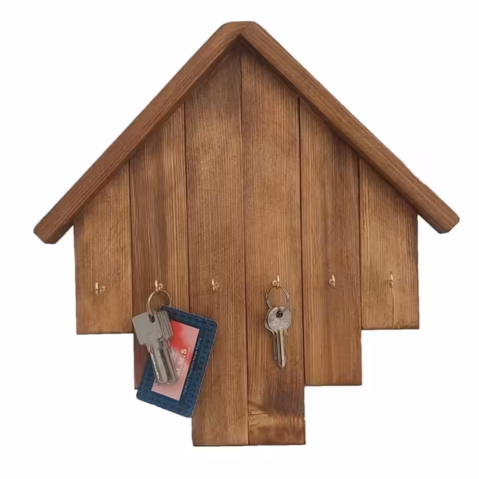 جاکلیدی چوبی رنگ قهوه ای روشن چوب روس 