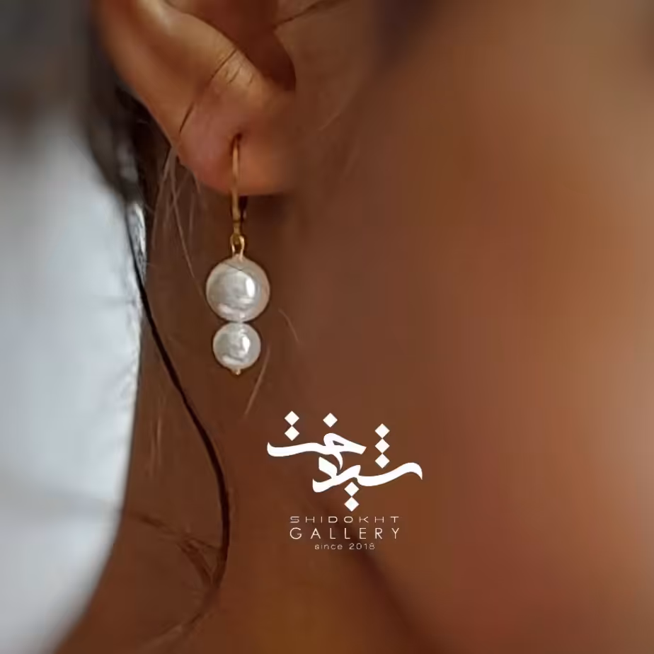 قیمت و خرید گوشواره آویز مرواریدی با مروارید پرورشی اصل مدل میخی دخترانه زنانه خانه زیورالات شیدخت