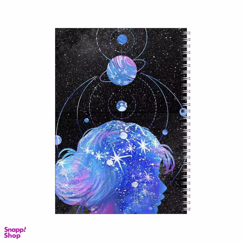 دفتر مشق 50 برگ بامبیلیپ طرح دختر و منظومه شمسی کد 0438816