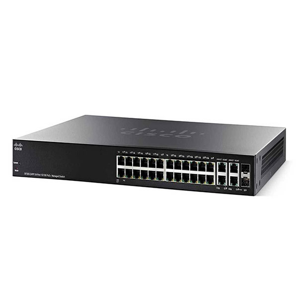 سوئیچ شبکه 24 پورت سیسکو مدل SF350-24 - فروشگاه اینترنتی طیف سنتر