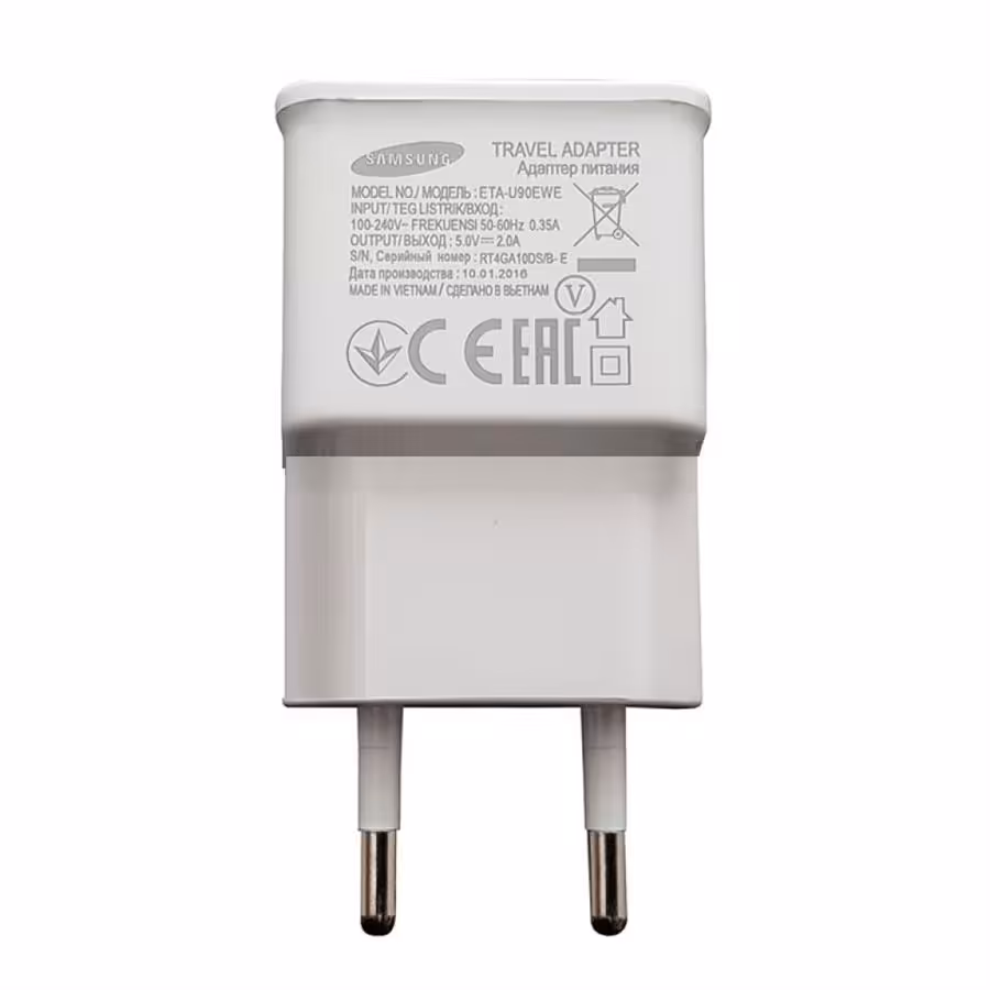 شارژر موبایل و تبلت سامسونگ مدل USB 5V 2A ETA-U90EWE