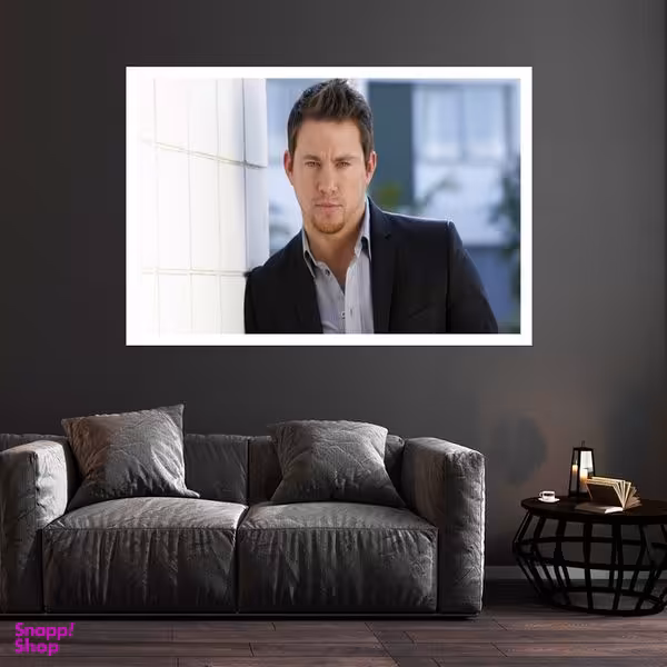 تابلو بکلیت طرح مشاهیر سینمای جهان چنینگ متیو تیتوم مدل قاب شاسی W-s10031