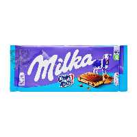 شکلات شیری چیپس اهوی 100 گرم میلکا - milka
