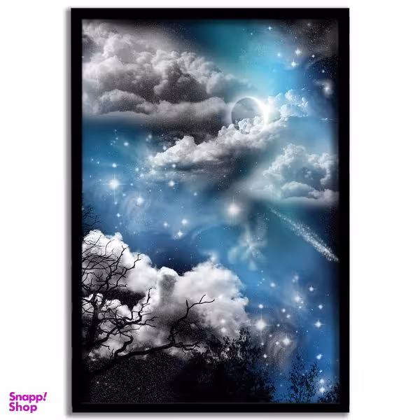 تابلو نوری بکلیت طرح ماه و آسمان مدل لایت باکس B-s7
