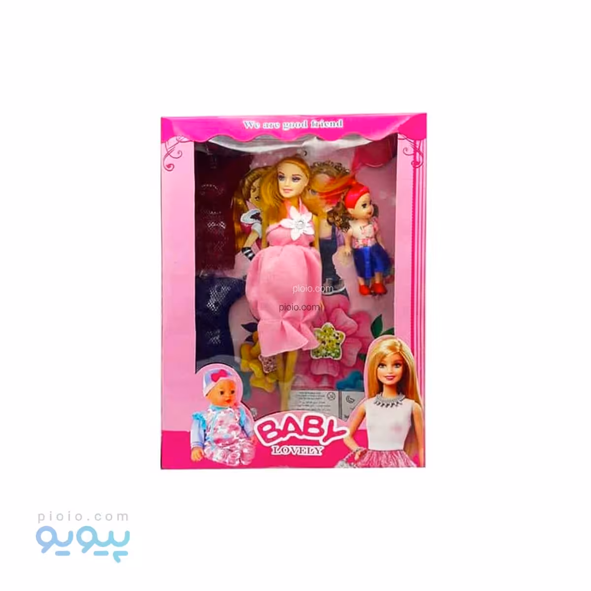 عروسک دخترانه باربی باردار آیتم 6983 عمده و کارتنی