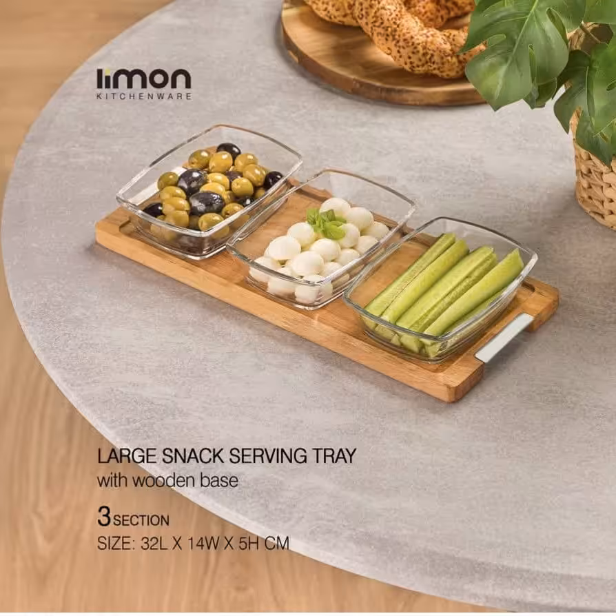 اردوخوری بزرگ 3 خانه پایه چوبی لیمون