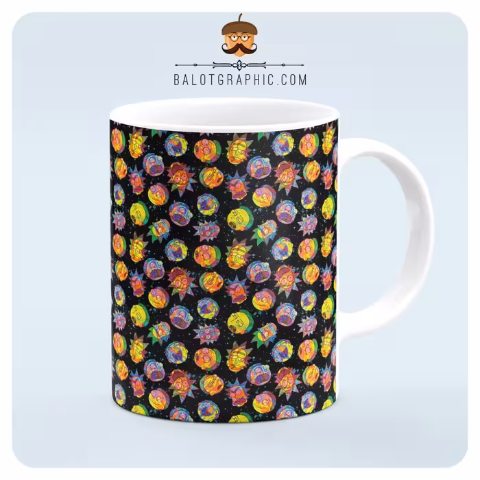 ماگ سرامیکی طرح ریک و مورتی کد BM130 بلوط گرافیک