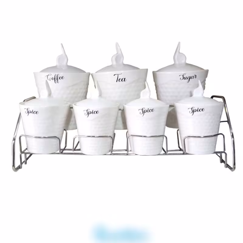 ست پاسماوری 7 پارچه سرامیکی استند دار شیک و زیبا 