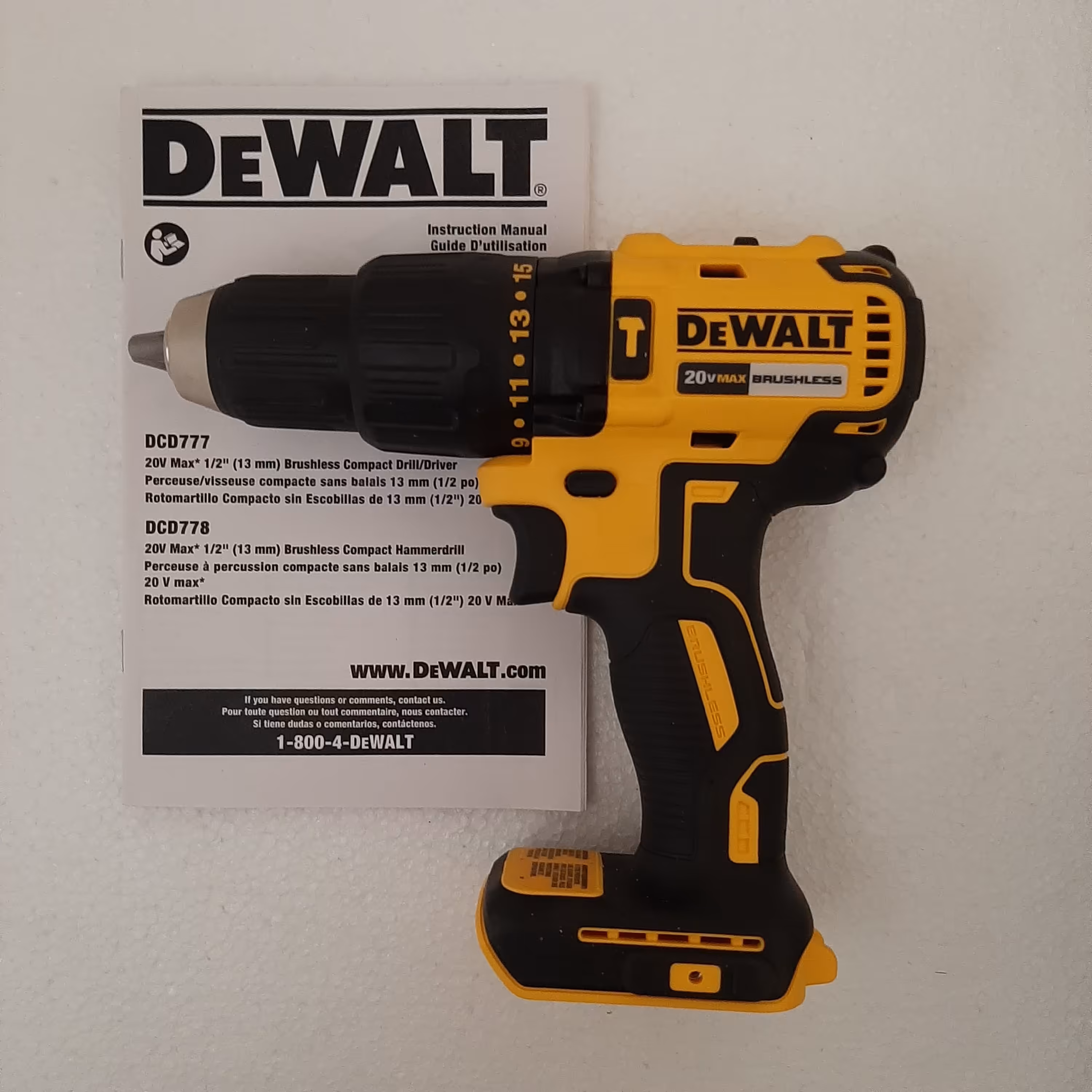 دریل شارژی دیوالت مدل dcd778 تنه خالی ساخت مکزیک