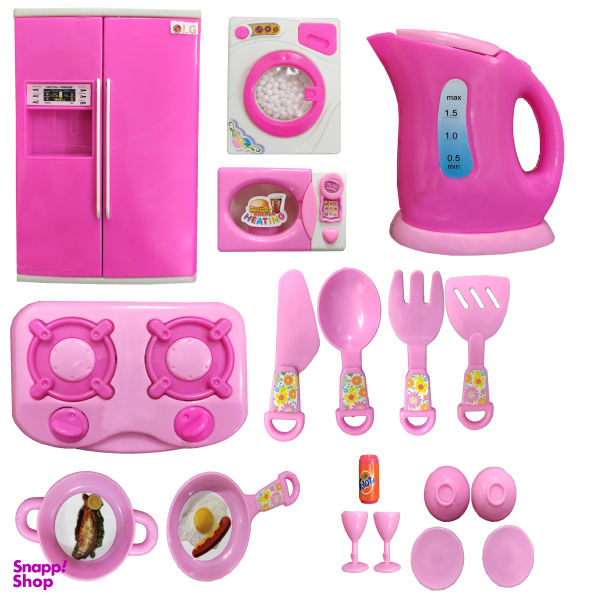 اسباب بازی لوازم آشپزخانه مدل kitchen1 مجموعه 18 عددی