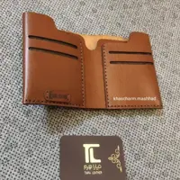 کیف پول چرم طبیعی و دست دوز  کد3تیاراچرم مشهد
