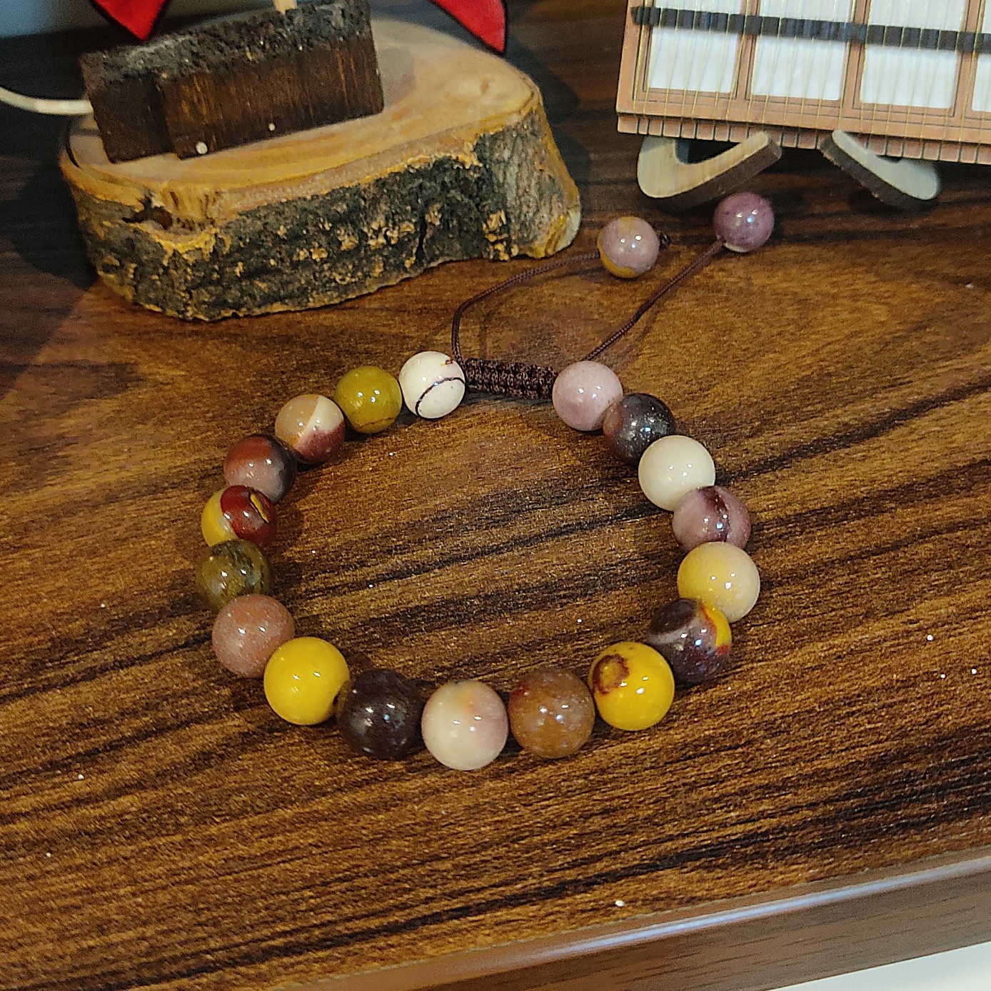 دستبند سنگ جاسپر موکائیت