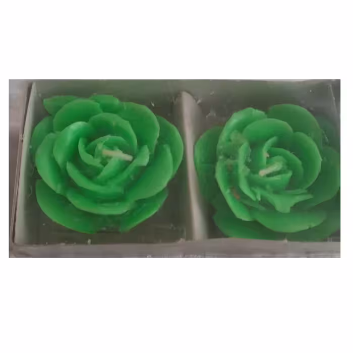 شمع طرح گل رز 2 عددی 