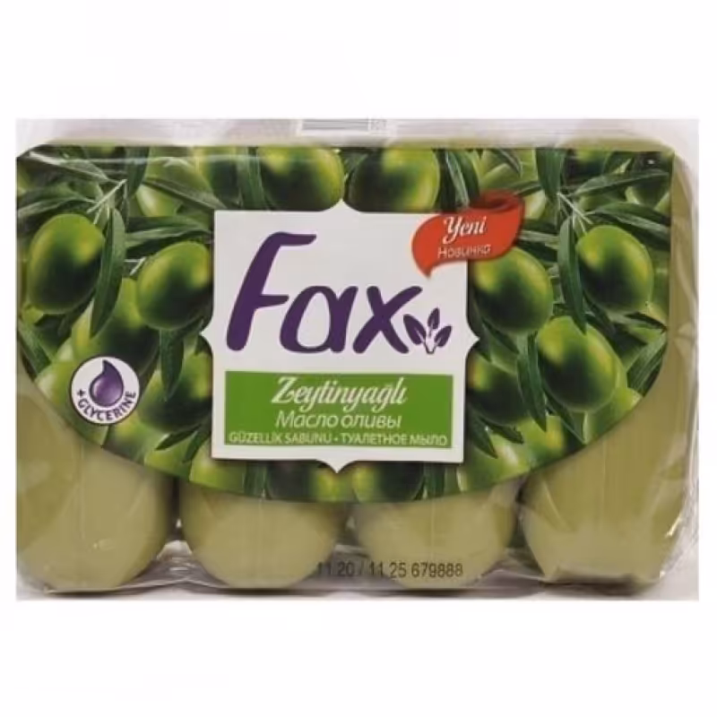 صابون صورت  فکس Fax حاوی روغن زیتون صابون زیتون تولید ترکیه (4عددی) 280 گرم