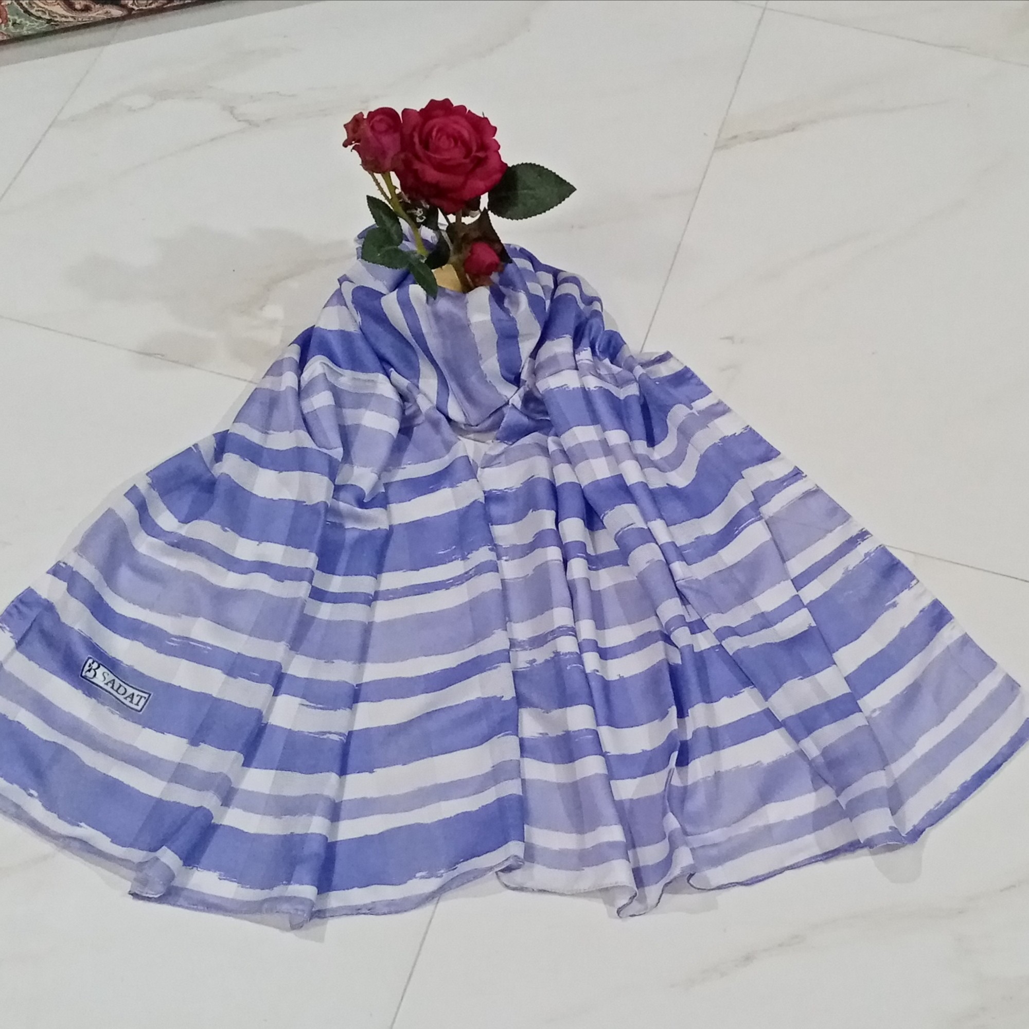 شال نخی فانتزی دور دوخت آبرنگی کد 315