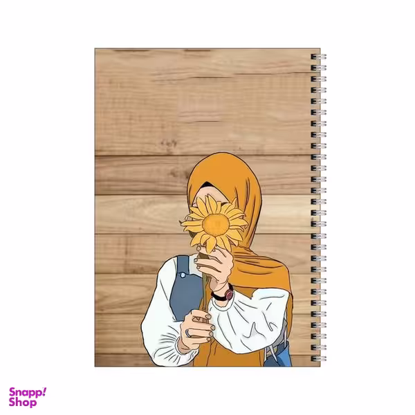 دفتر مشق 100 برگ بامبیلیپ طرح دختر و گل آفتابگردان کد 3261326