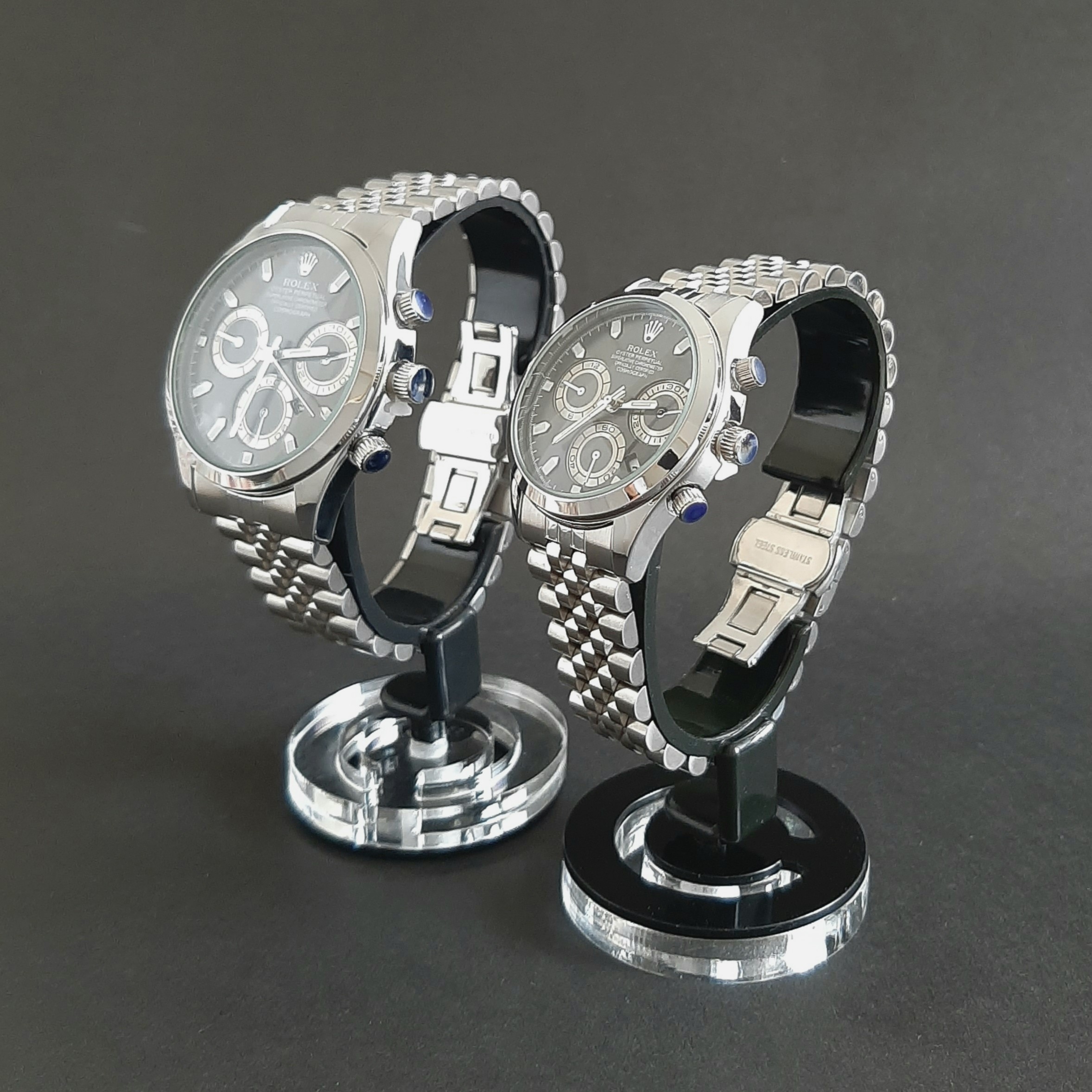 ساعت مچی  رولکس ROLEX ست مردانه و زنانه طرح سه موتوره مدل 2363  تقویم دار موتور  ژاپن کیفیت قاب و بندعالی ساعت عبدی 