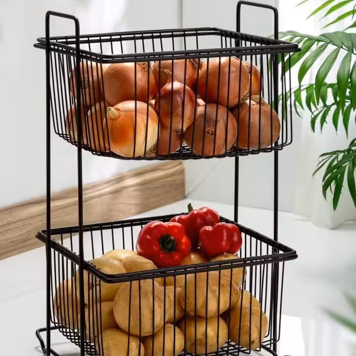 استند سیب زمینی و پیاز دو طبقه مربع مقاوت برند سالوت