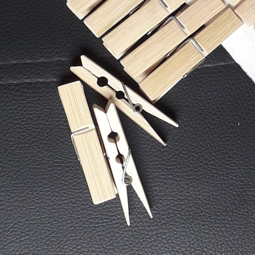 گیره لباس چوبی بامبو (وارداتی)