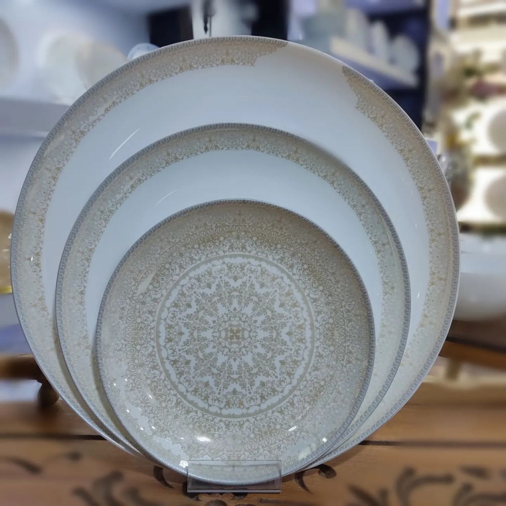 سرویس غذاخوری آرکوپال 6 نفره دیوالی گلدن اپال طرح شاینا شامپاین