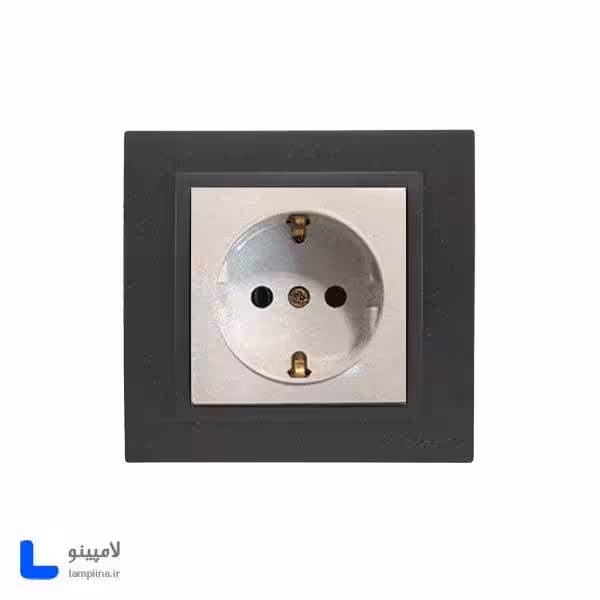 پریز ارت دار سرامیکی پارت الکتریک مدل آذین مشکی