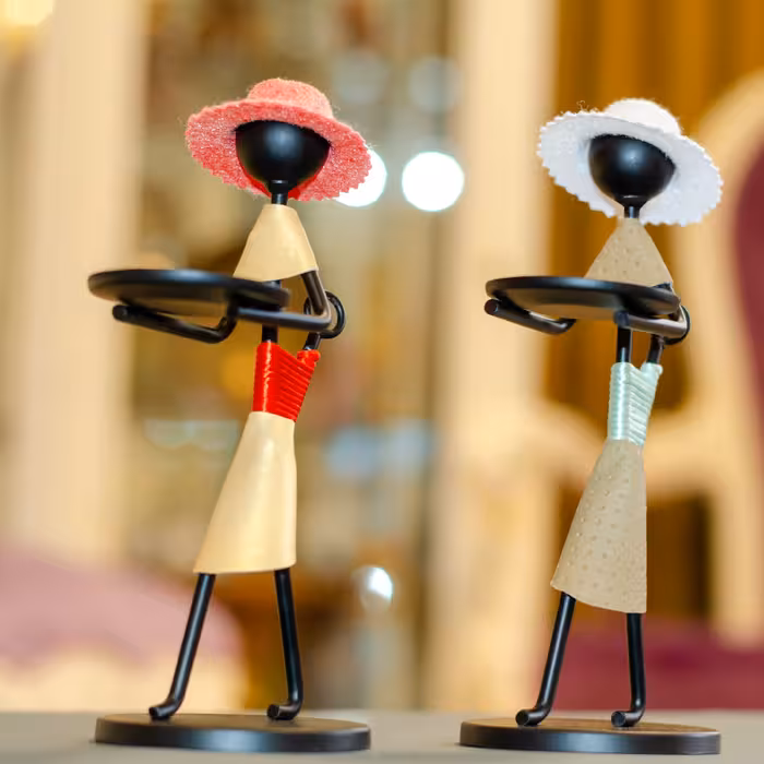 جا شمعی طرح قبیله مدل بچه دار تمام فلزی به همراه جعبه ی مجزا بسته ی 1 عددی