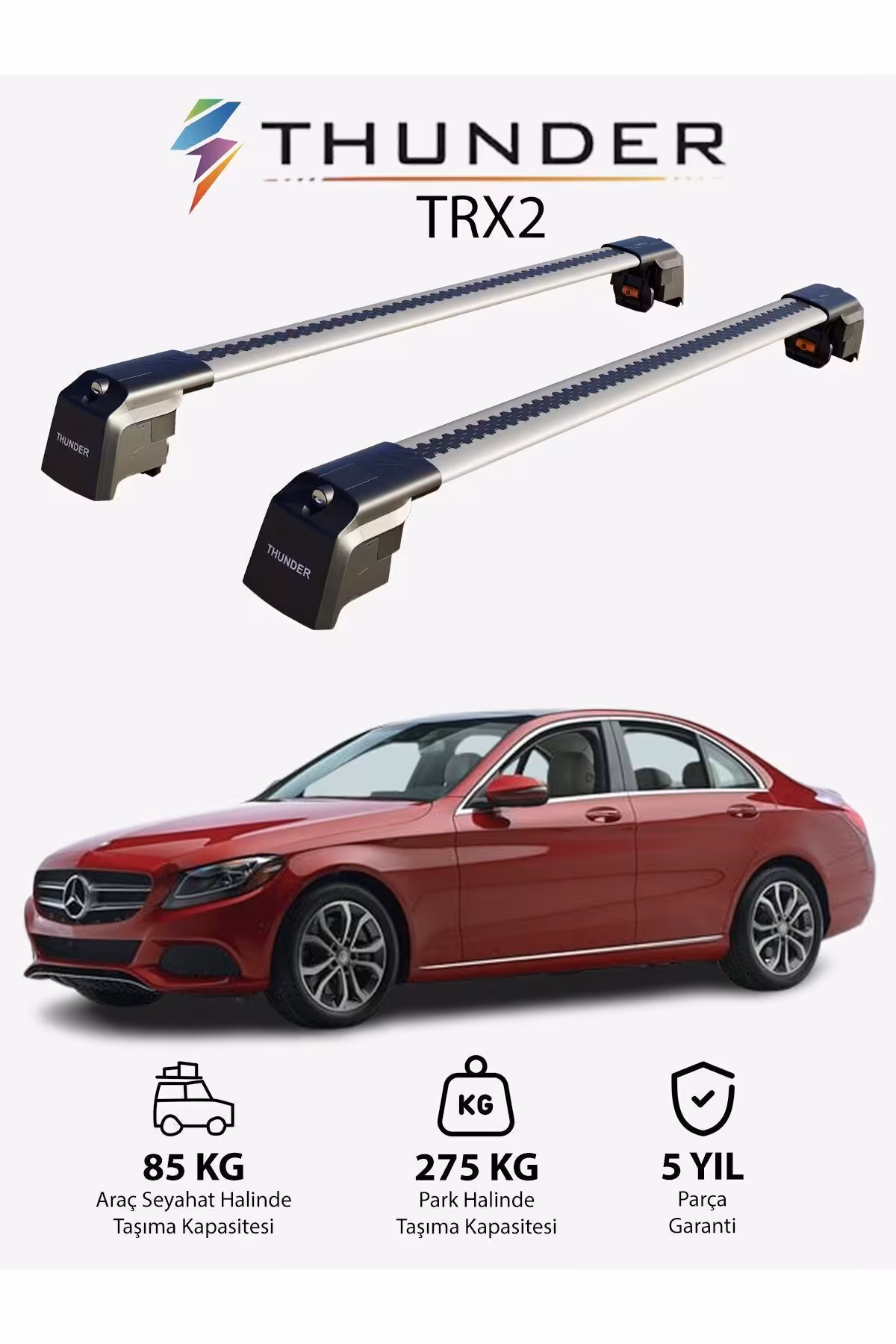 نوار محافظ خودرو خاکستری مرسدس بنز C CLASS 2015 TRX2 THANDER CARRIT Thunder