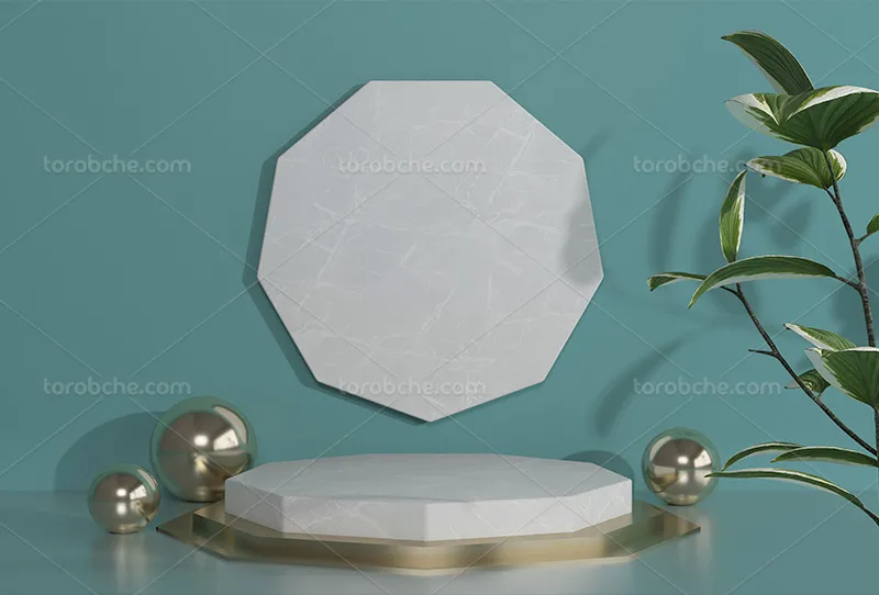 بک دراپ عکاسی محصولات با برگ | گرافیک با طعم تربچه