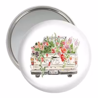 آینه جیبی خندالو مدل ماشین گل کد 5279