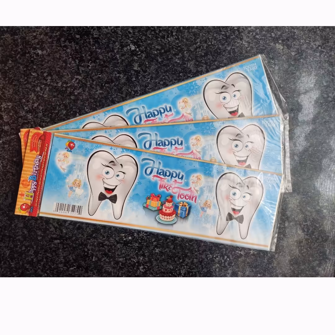 لیبل یا برچسب بطری بزرگ نوشابه تم دندونی  بسته پنج عددی