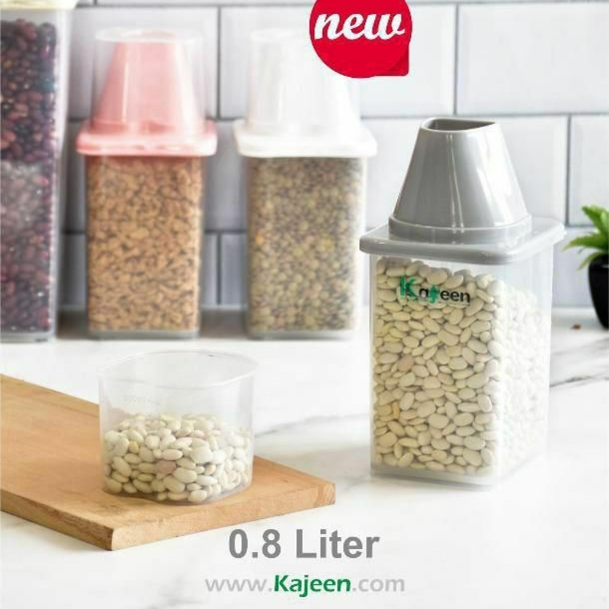 بانکه پیمانه دار مخصوص حبوبات و قند و شکر و چای و میوه خشک و ماکارونی و آجیل و تنفلات و .... برای کم جا بودن و استفاده ر