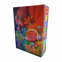 بسته شانسی مدل هپی باکس اکلیلی بزرگ - طرح ترول ها - شامل کتاب و اسباب بازی