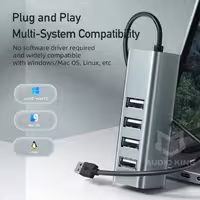 هاب 4 پورت موکسوم مدل MOXOM MX-HB04 - امین 24 امانت دار اعتماد شما