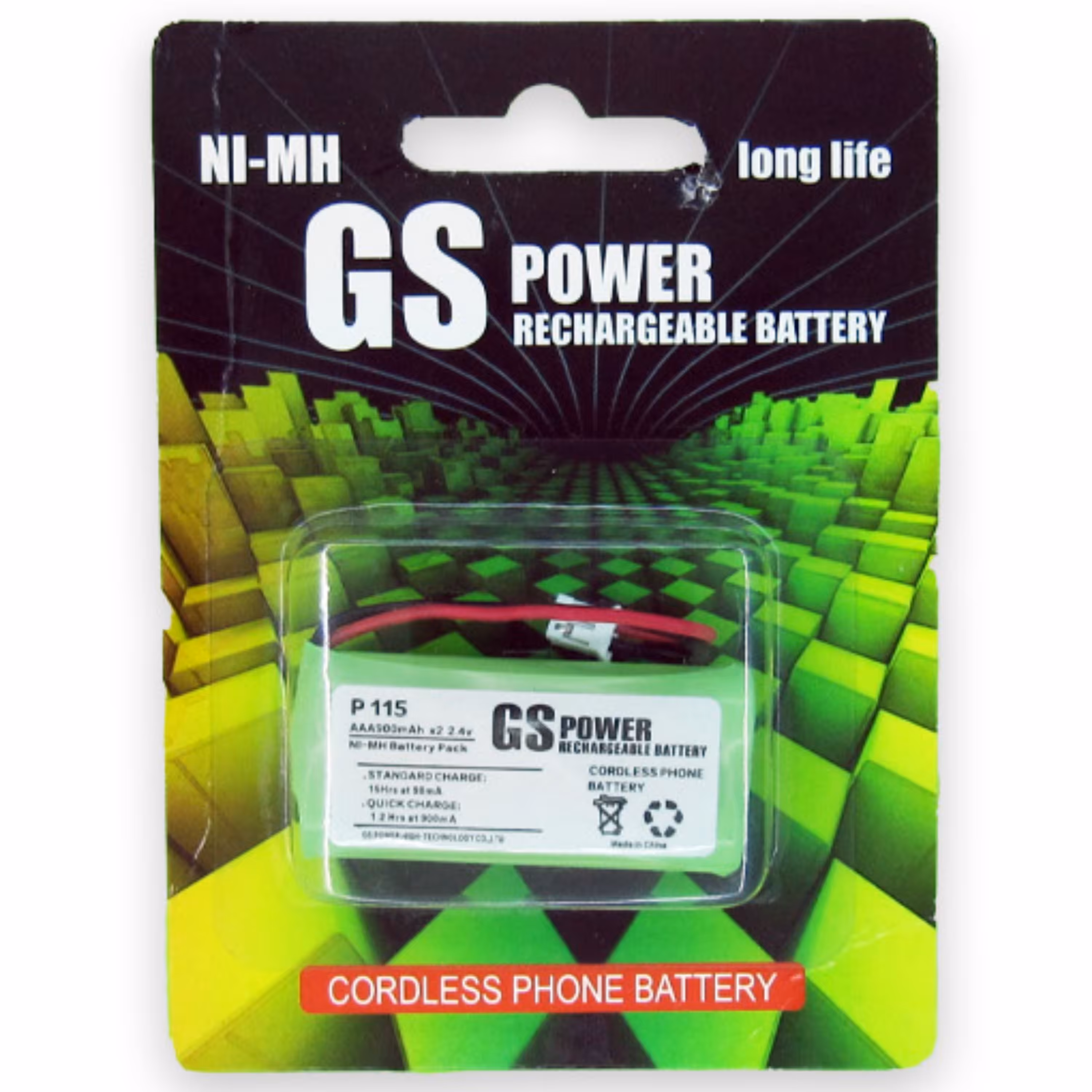 باتری شارژی تلفن بیسیم جی اس پاور  مدل GS POWER  P 115