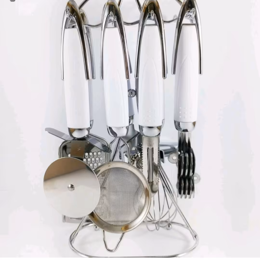 سرویس ابزار  آشپزخانه 8پارچه  رنگ سفید مارک وینکس