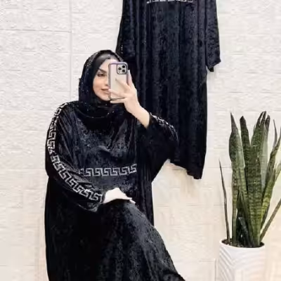 پانچو زنانه مخمل مدل مانتو عبایی کیمیا7815