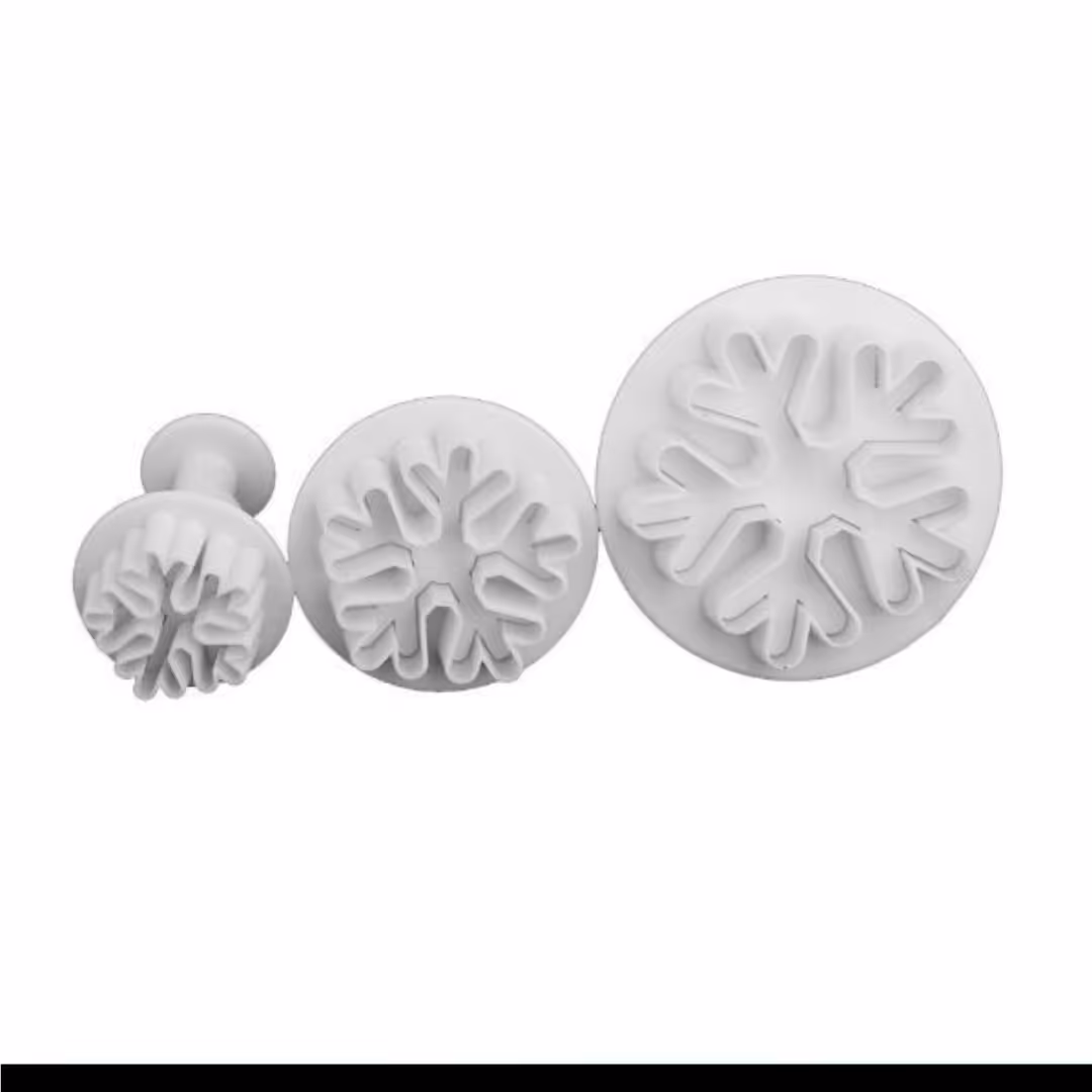 کاتر فشاری شیرینی پزی مدل دانه برف جدید مجموعه 3 عددی

