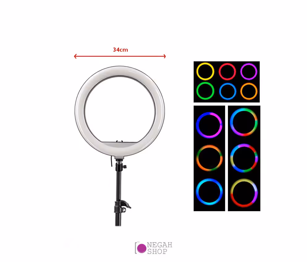 کیت رینگ لایت عکاسی YQ-350 RGB به همراه سه پایه
