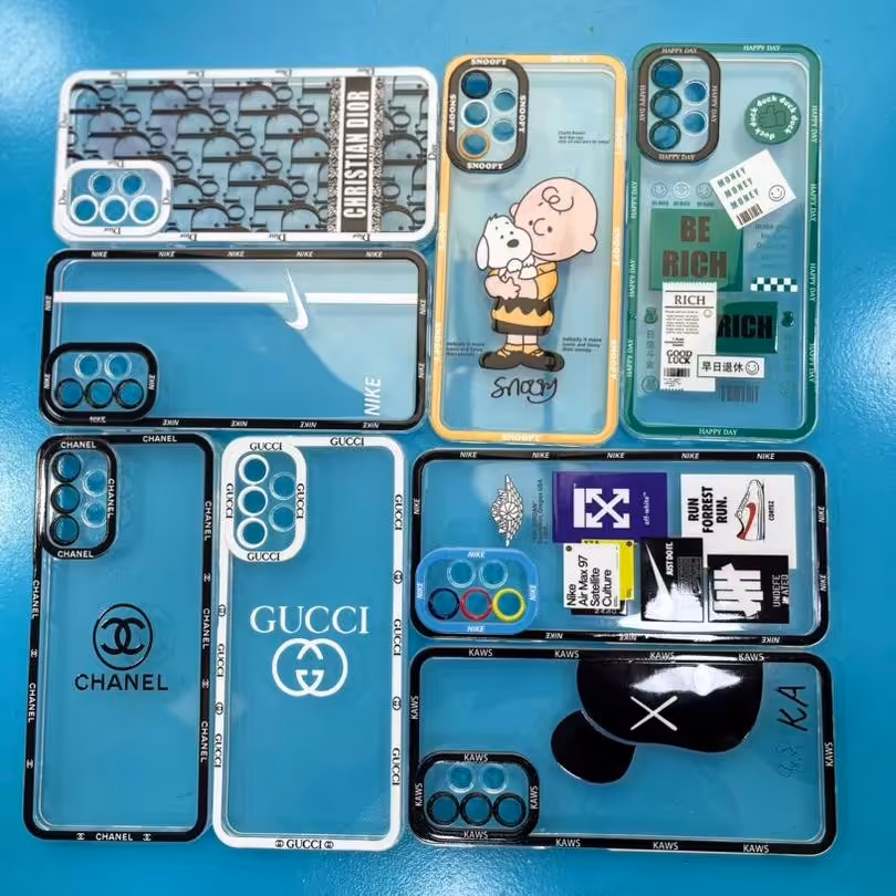 قاب گوشی طرح دار پشت شفاف سامسونگ شیائومی 