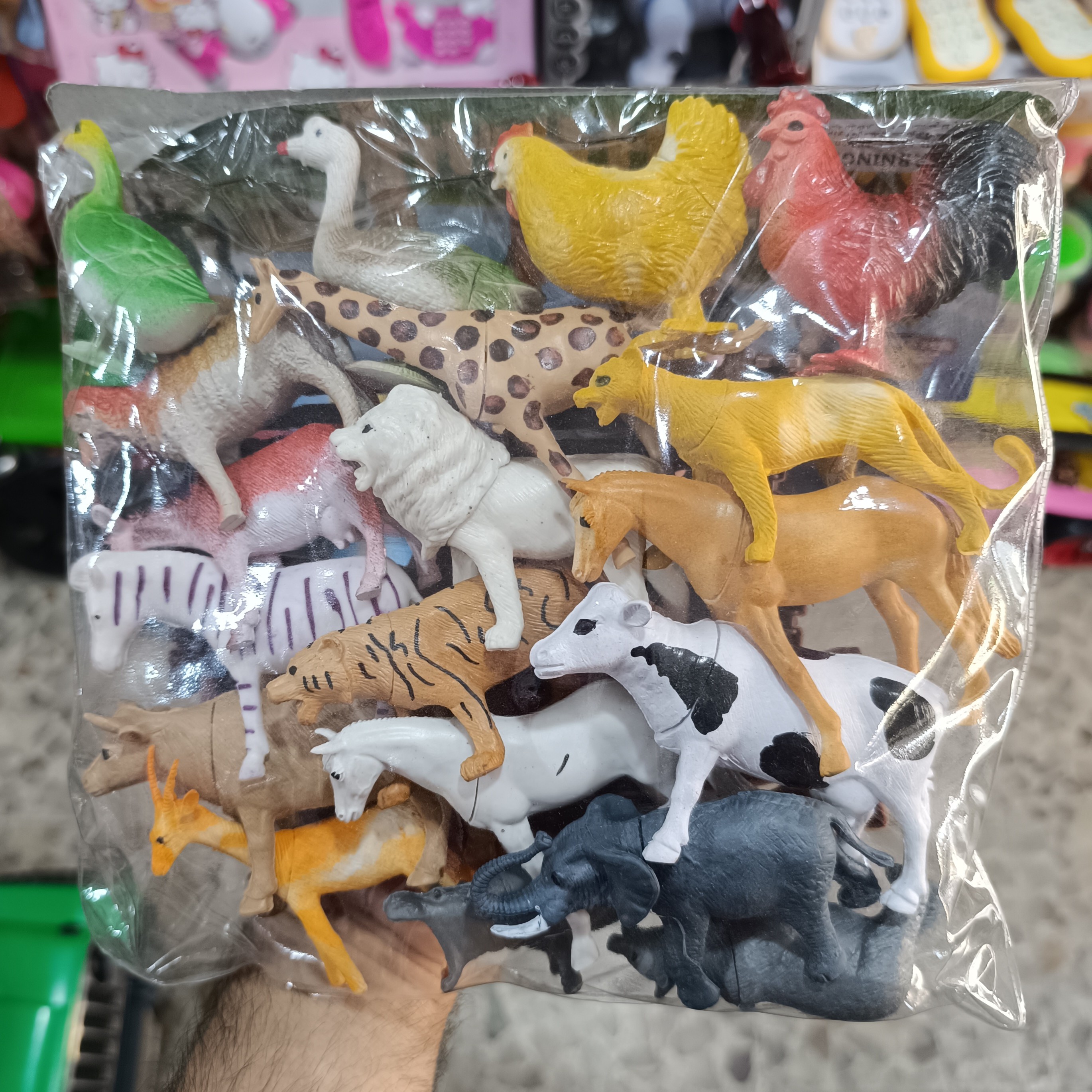 باغ وحش 19 عددی بسته حیوانات اهلی و  باغ وحش حیوانات دریایی 