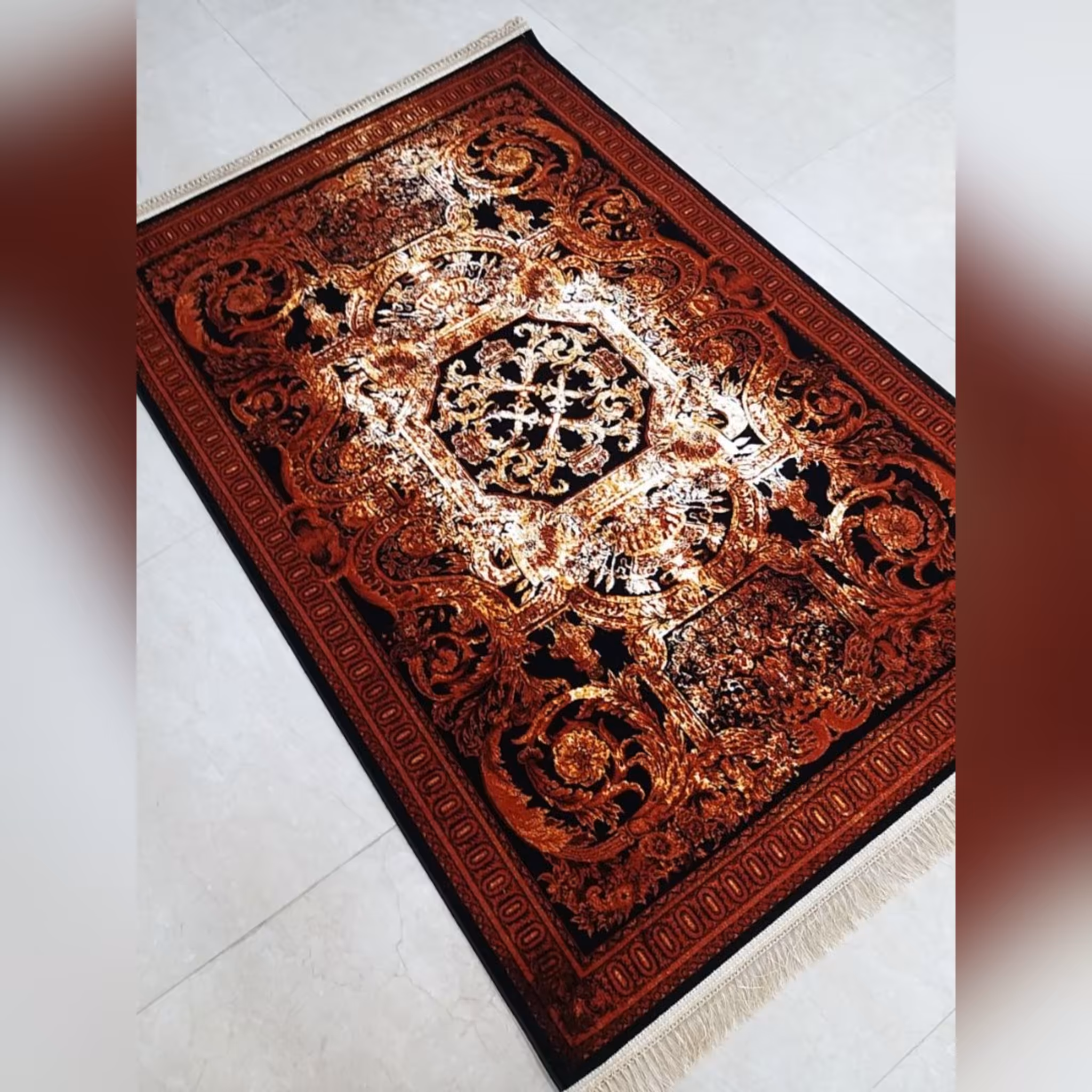 فرش ماشینی کاشان طرح فرانسوی 4 متری تراکم 3000