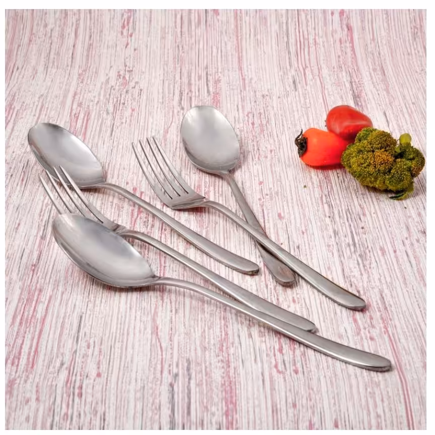 سرویس قاشق چنگال 144 پارچه یونیک ضخیم مدل دونا استیل 10 18و ضد زنگ