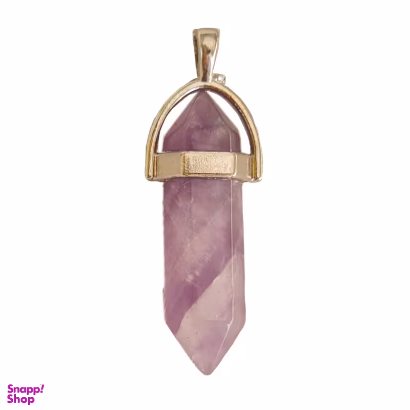 آویز گردنبند مدل منشور سنگ آمیتیس